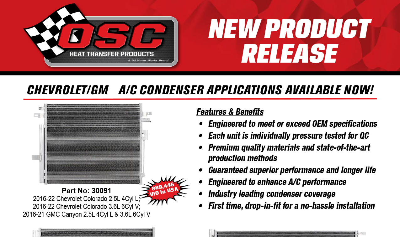 New OSC GM/Chevrolet Condensers