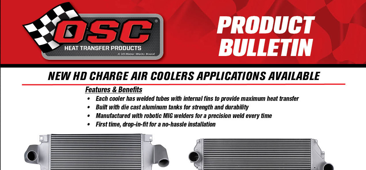 New OSC HD Charge Air Coolers Feb 14, 2025